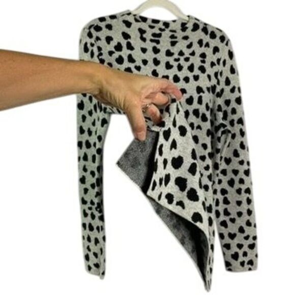 NWT LOFT Heart Mock Neck Sweater, XL, side vents, 41% Viscose/33% Nylon/26% Wool - Picture 5 of 12